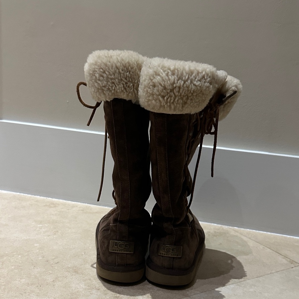 UGG Women's Dark Brown Shearling Lined Boots